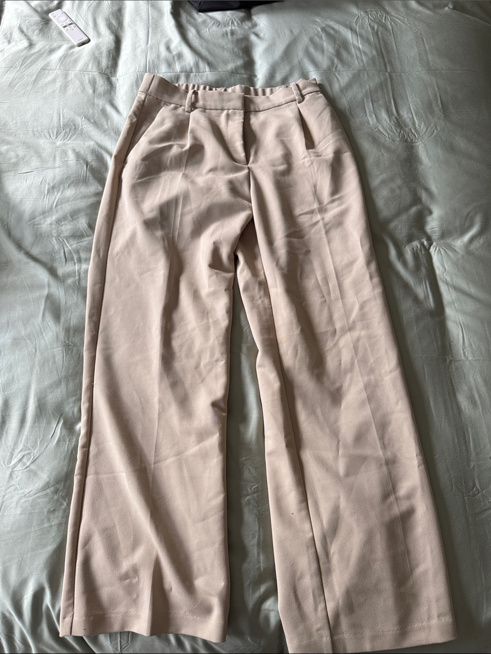H&M Beige Wide-Leg Trousers
